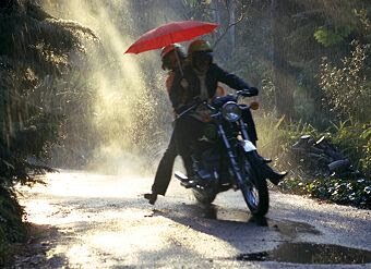 Езда на мотоцикле в дождь